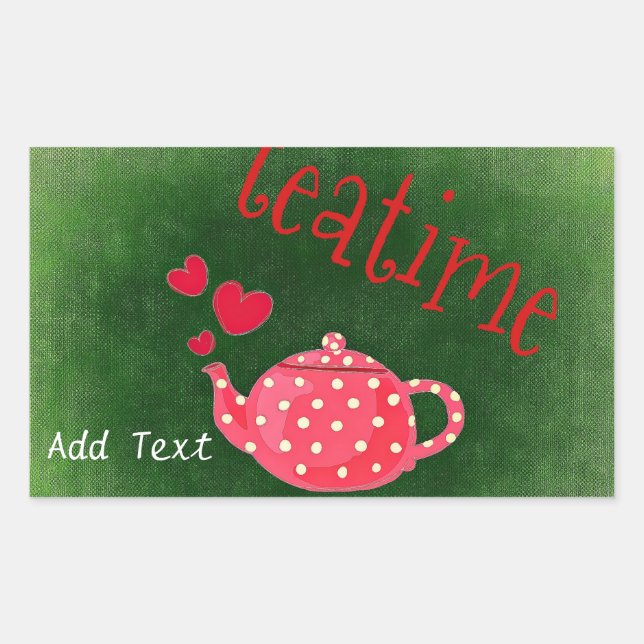 Teatime Party Favour Stickers Customized (Front)