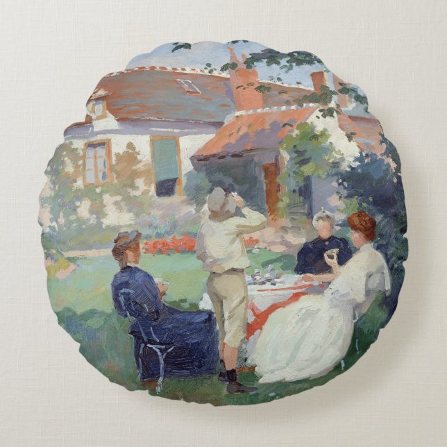 Teatime Round Pillow (Front)