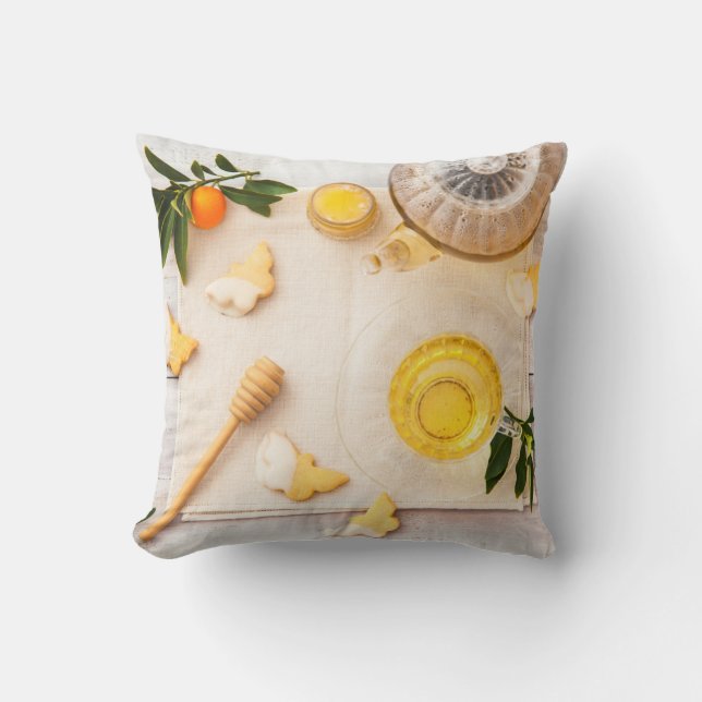Teatime Throw Pillow (Front)