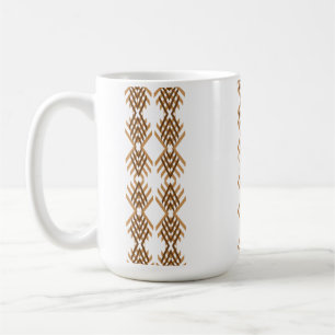 Tebeb Geometric Weave – Ethiopian Tribal Pattern Coffee Mug