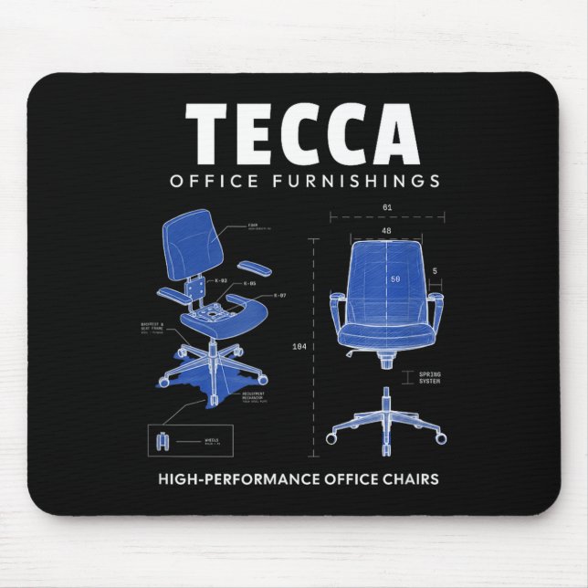 Tecca Office Furnishings - High Performance Office Mouse Pad (Front)