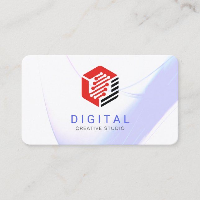 Tech AI Digital Network Logo Business Card (Front)