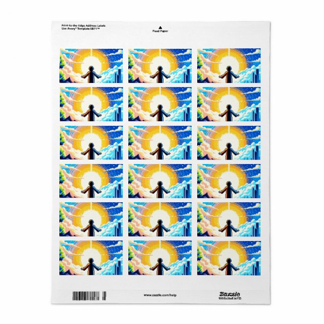 Tech and Nature Harmony - 8-bit Pixel Art Label (Full Sheet)
