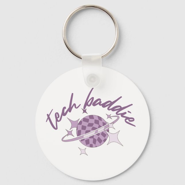tech baddie variation 5 keychain (Front)