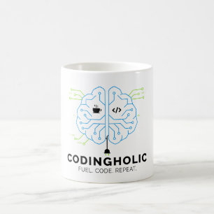 Tech Brain Coding Mug for Programmers & Coders