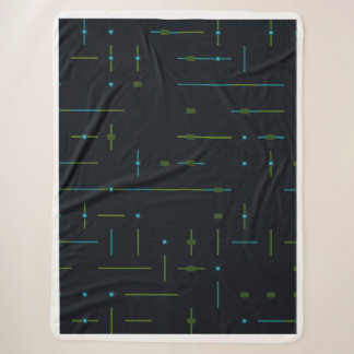 Tech Circuit Board Seamless Pattern Sherpa Blanket