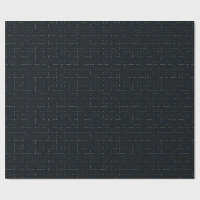 Tech Circuit Board Seamless Pattern Wrapping Paper (Flat)