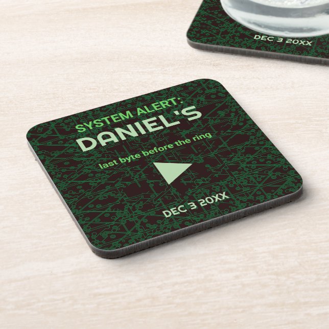 Tech Code Party Drink Coaster (Left Side)