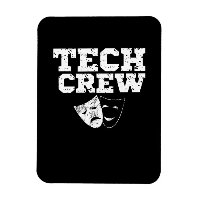 Tech Crew Team Sound Theatre Theatre Musical Studi Magnet (Vertical)