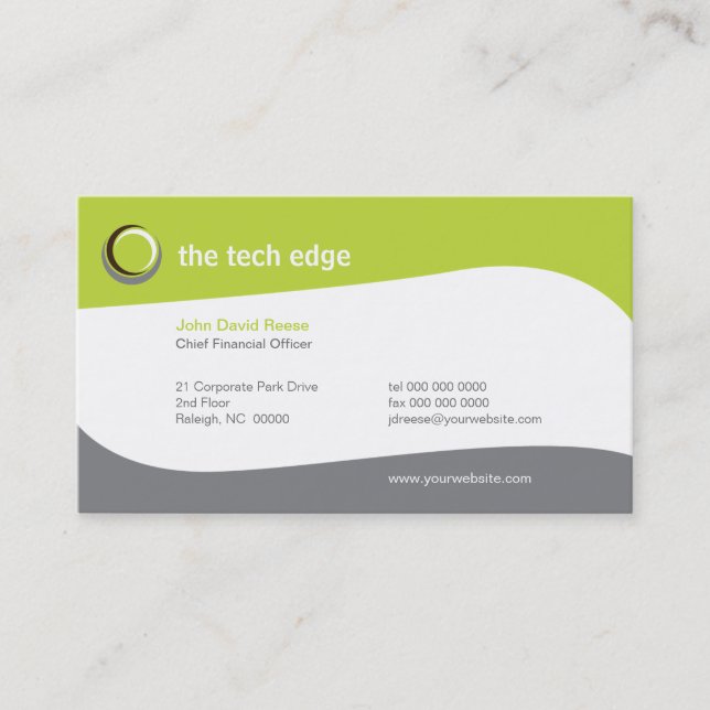 Tech Curves Business Card (Front)