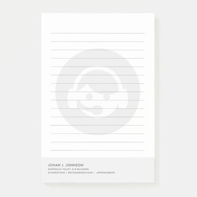 Tech + Dsipatch Call Centre | Minimal Style Post-it Notes (Front)