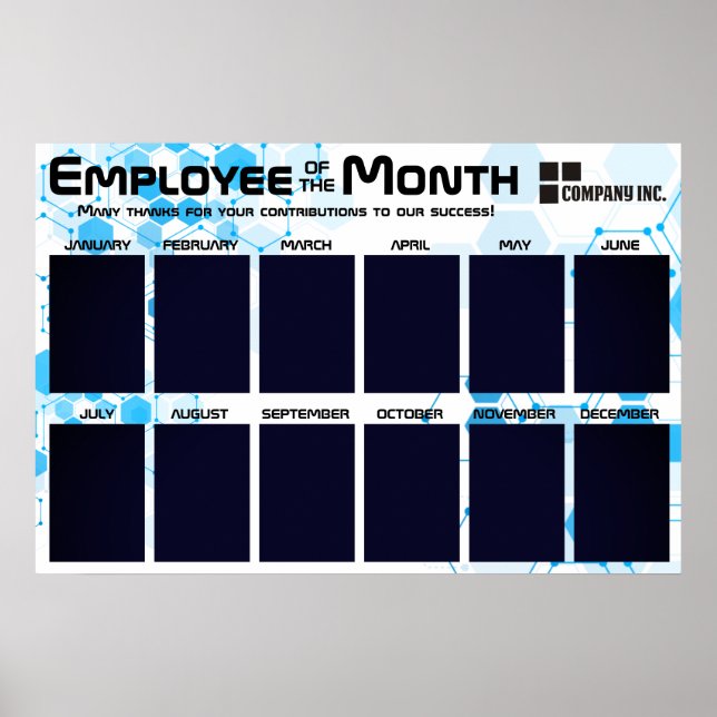 tech employee of the month display for 4x6 photos poster (Front)
