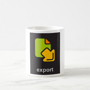 Tech Export Icon Digital Data File Coffee Mug