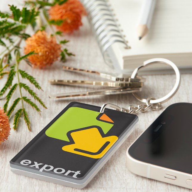 Tech Export Icon Digital Data File Keychain (Creator Uploaded)