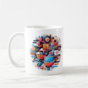 Tech Fusion Design for Modern Aesthetic Tee Coffee Mug