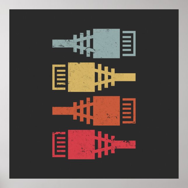 Tech Geek Network Engineer LAN Party Poster (Front)