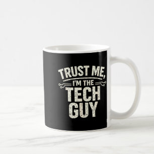 Tech guy funny saying vintage it support coffee mug