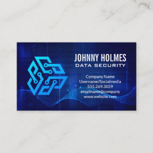 Tech Logo   Data Modern Business Card