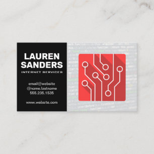 Tech Logo   Modern Coding Business Card