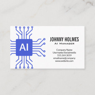 Tech Manager AI Technology Business Card
