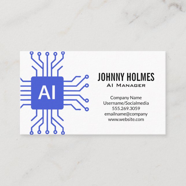 Tech Manager | AI Technology Business Card (Front)