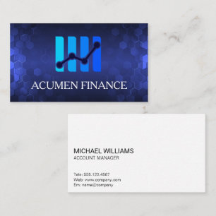 Tech Modern Finance Logo  Business Card