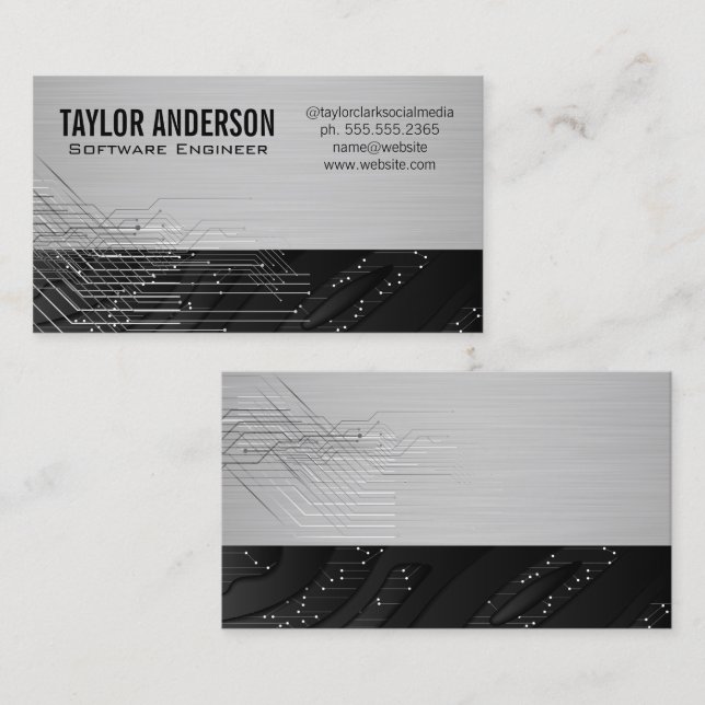 Tech Modular Nodes | Circuitry  Business Card (Front/Back)