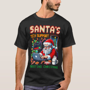 Tech Pixel Support Santa's Rebooting T-Shirt