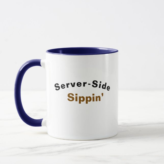 Tech‑Pun Design Mug — “Server‑side" Joke  Gift  (Left)