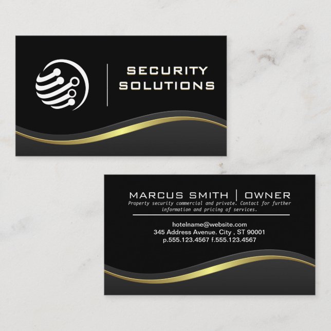 Tech Security Logo Business Card (Front/Back)