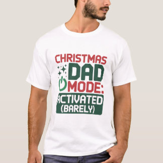 Tech Style Christmas Dad Mode Design T-Shirt