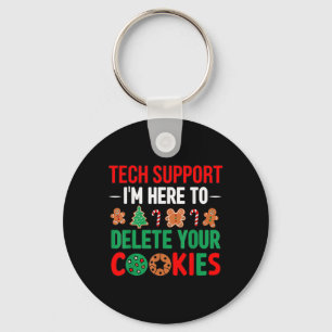 Tech Support Christmas Cookies Women Men Funny Chr Keychain