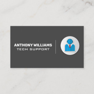 Tech Support   Customer Support with Headset Business Card