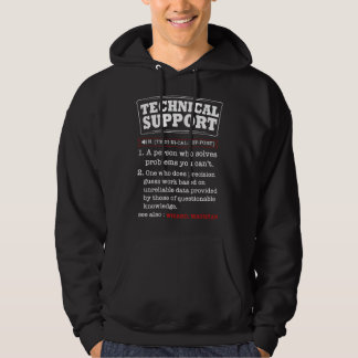 Tech Support Definition -Funny Computer Nerd Sysad Hoodie