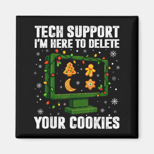 Tech Support Delete Your Cookies Men Ugly Christma Magnet