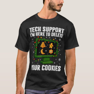 Tech Support Delete Your Cookies Men Ugly Christma T-Shirt