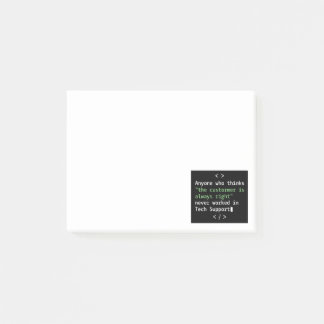 Tech support humour for customer service post-it notes