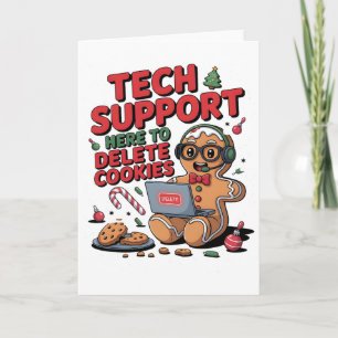 Tech Support Im Here To Delete Your Cookies Christ Card