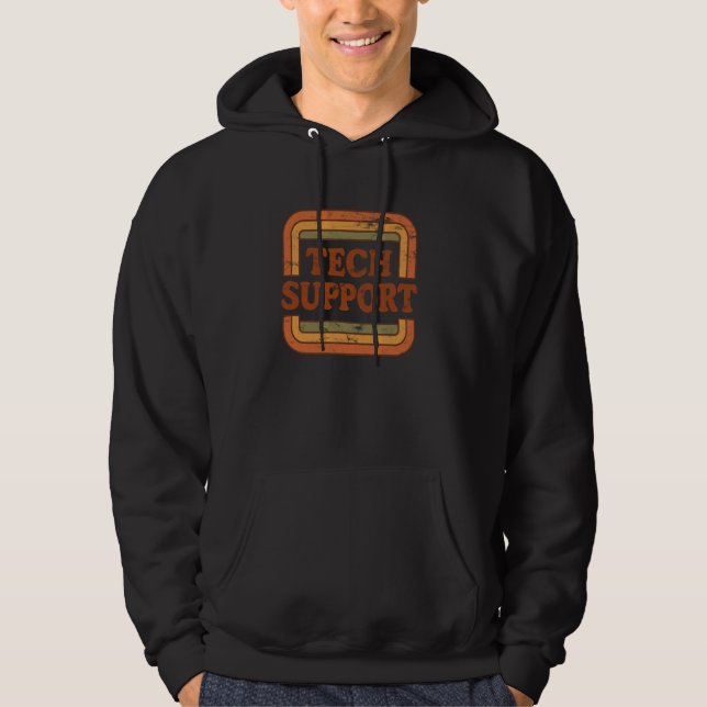 Tech Support IT Help Desk Funny Computer Geek Tech Hoodie (Front)