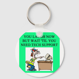 tech support joke keychain