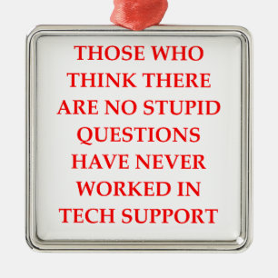 tech support metal ornament