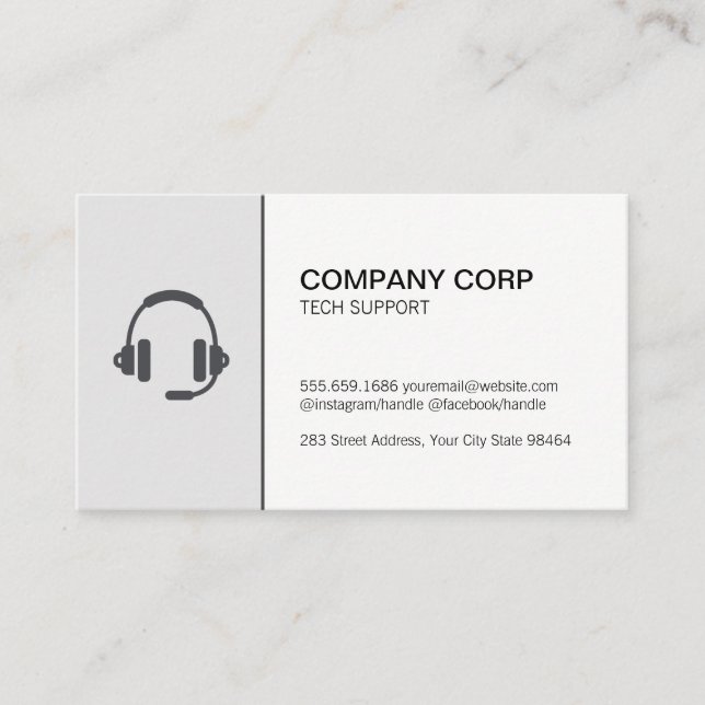 Tech Support Phone Service Appointment Card (Front)