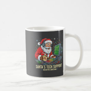 Tech Support Rebooting s Computer Santa Santa Smil Coffee Mug