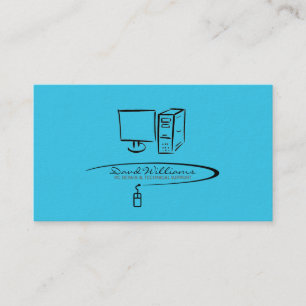 Tech Support/Repair Business Card (Blue Version)