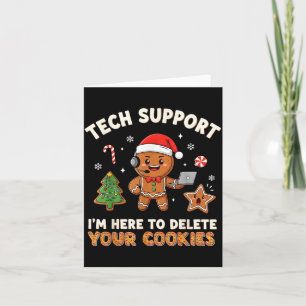 Tech Suprt Christmas Cookies Women Men Funny Chris Card