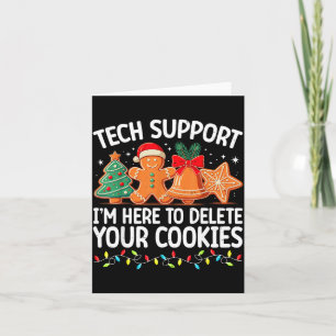 Tech Suprt Christmas Cookies Women Men Funny Chris Card