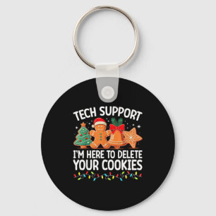 Tech Suprt Christmas Cookies Women Men Funny Chris Keychain