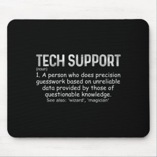 Tech Suprt Definition Tee Funny It Computer Nerd T Mouse Pad