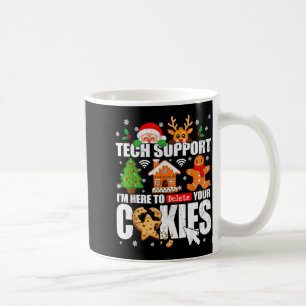 Tech Suprt Delete Your Cookies Men Ugly Christmas  Coffee Mug