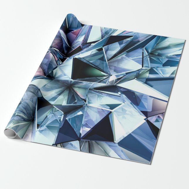 Tech tech triangle crystal background. wrapping paper (Unrolled)
